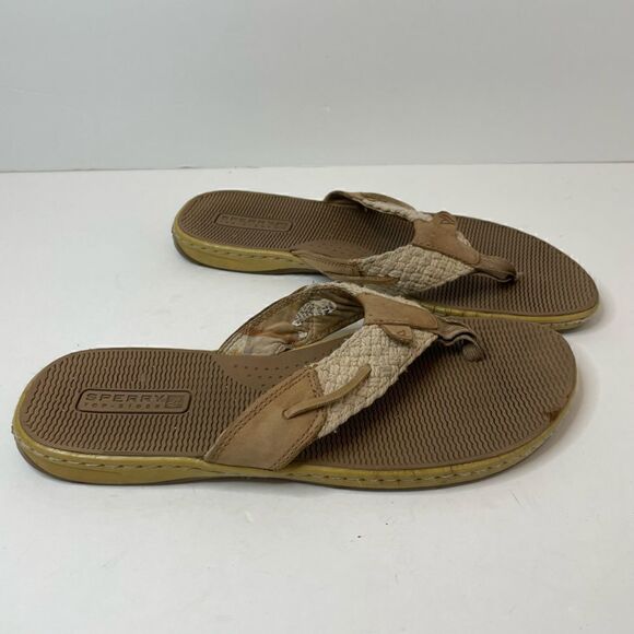 Sperry| Leather Top Sider| Comfort| Natural Thong Sandal - Picture 7 of 13